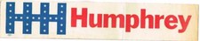 1968 Hubert H. Humphrey Unused Bumper Sticker For President