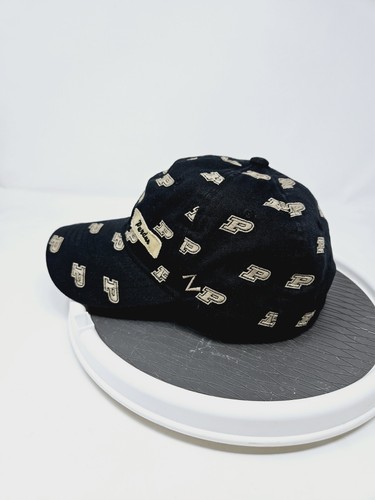 Vintage Y2K Purdue Boilermakers All Over Print Black Adjustable Hat Zephyr Used - Picture 4 of 6
