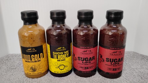 Asst. Traeger BBQ Sauce & Glaze. (03) exp: 03/ 05/ 2026