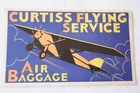 Curtiss Flying Service Airlines Airline Luggage Label