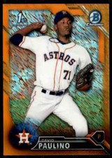 2016 Bowman Chrome Orange Shimmer David Paulino Houston Astros
