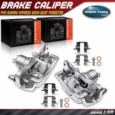 Pair Rear Side Brake Calipers with Bracket for Subaru Forester Impreza Saab 9-2X