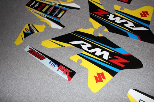 SUZUKI RMZ 250 2007-2009 MX GRAPHICS KIT STICKER KIT STICKERS DECALS BUBBLE FREE - Picture 2 of 5