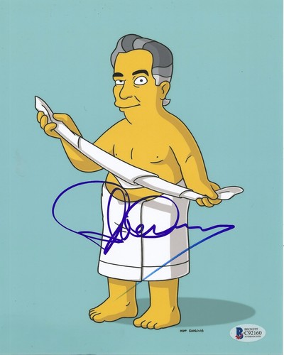 PLACIDO DOMINGO AUTOGRAPHED THE THREE TENORS THE SIMPSONS BAS COA 8X10 PHOTO