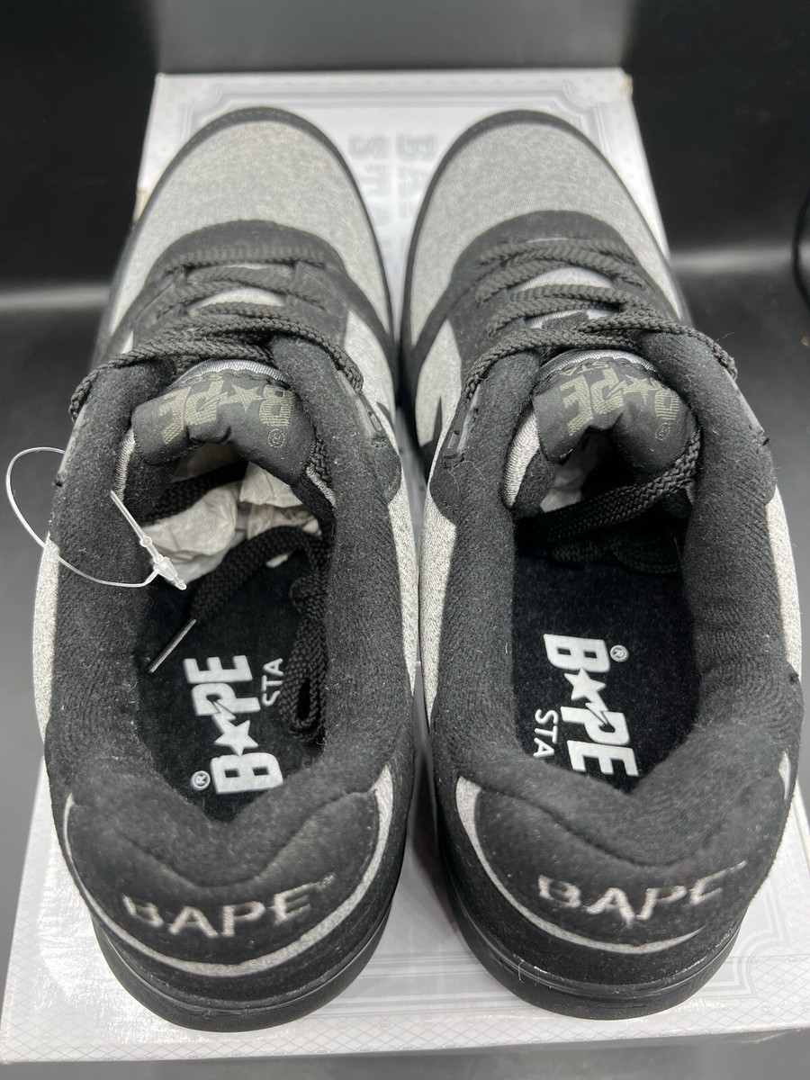 Size 8 - A Bathing Ape BAPE Track Sta LT Black Grey for sale  display picture 1