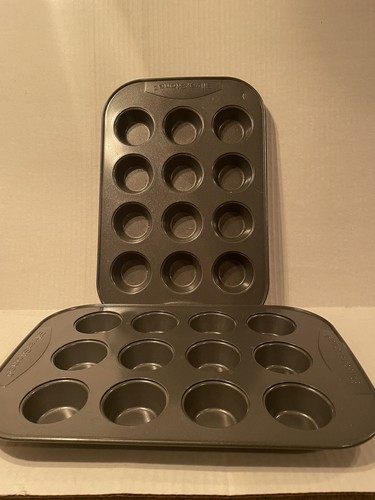 2 Silverstone Muffin Tin Small Cupcake Baking Pan USA - 第 1/5 張圖片