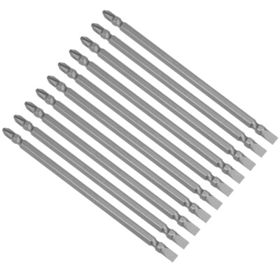 10Pcs 150mm Long S2 Magnetic Phillips-Slotted Screwdriver Bit 6PH2 SL6 Hex Head