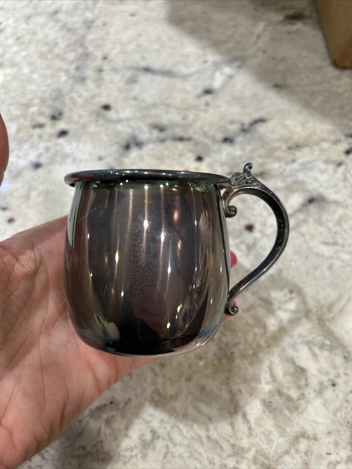 Lote De 8 Tazas Bebé Toalla Plateadas Vintage En Caja Original Foto 2 de 4