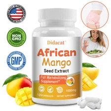 African Mango Extract 1000mg - Natural Weight Loss Slimming Capsules 120 Caps