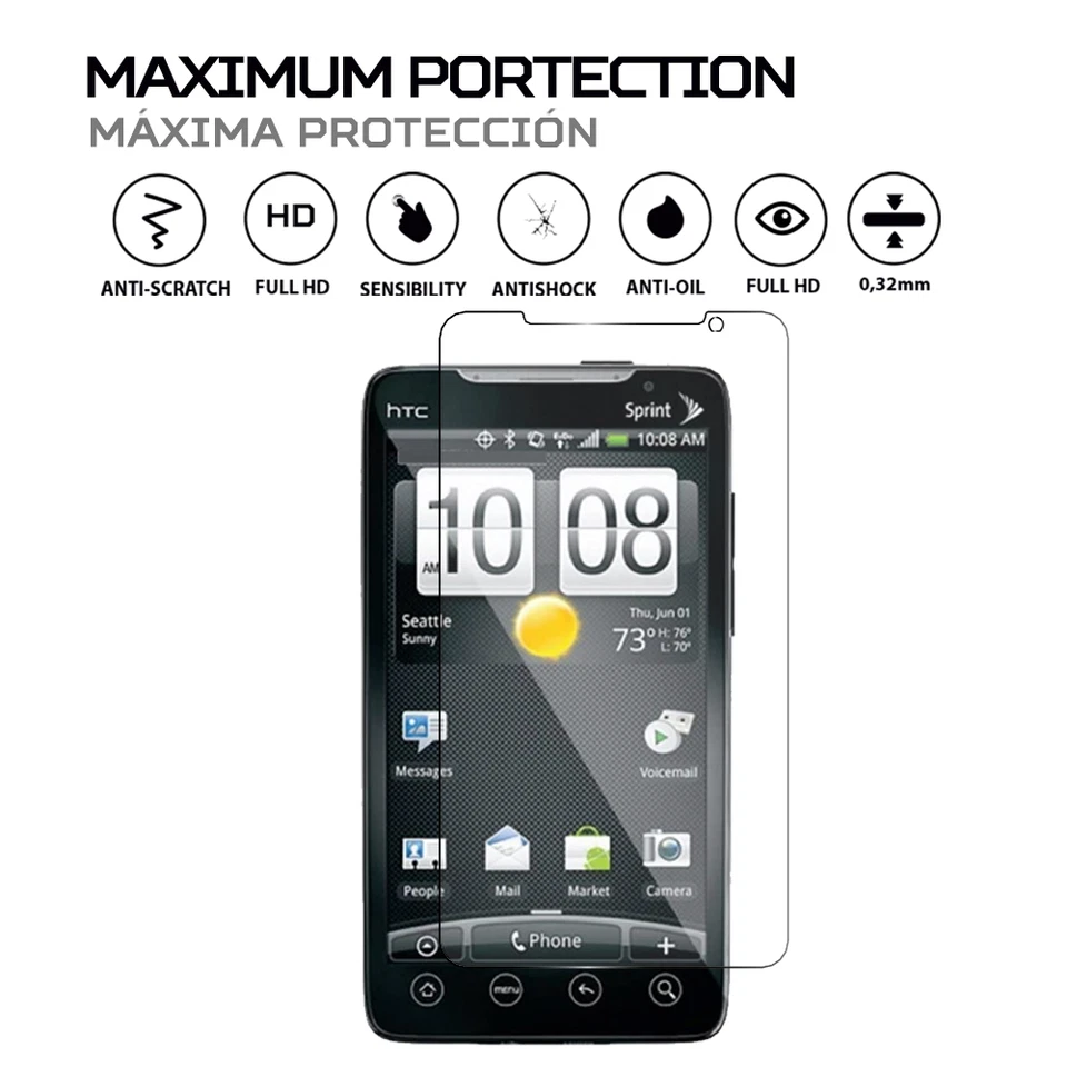 Protector Pantalla ANTISHOCK para HTC Evo 4G Foto 2 de 4
