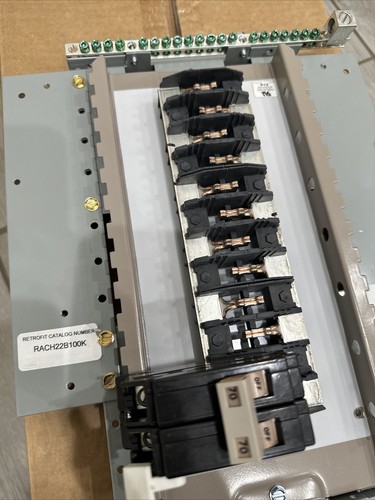 ⚡️Eaton RACH22B100K 100A Main Breaker Retrofit 22 Circuit Copper Bus 1PH 3W - Picture 6 of 17