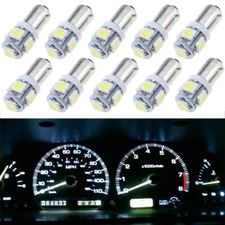 10Pcs White12V LED Instrument Panel Dashboard BA9S 1815 Light Bulb For Ford