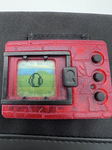 Digimon Virtual Pet 1997 Red Translucent Vintage Tested Working - Picture 2 of 13