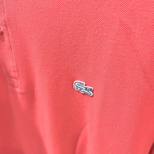 Soft Pink Lacoste Polo Shirt - Small White Logo - Picture 3 of 6