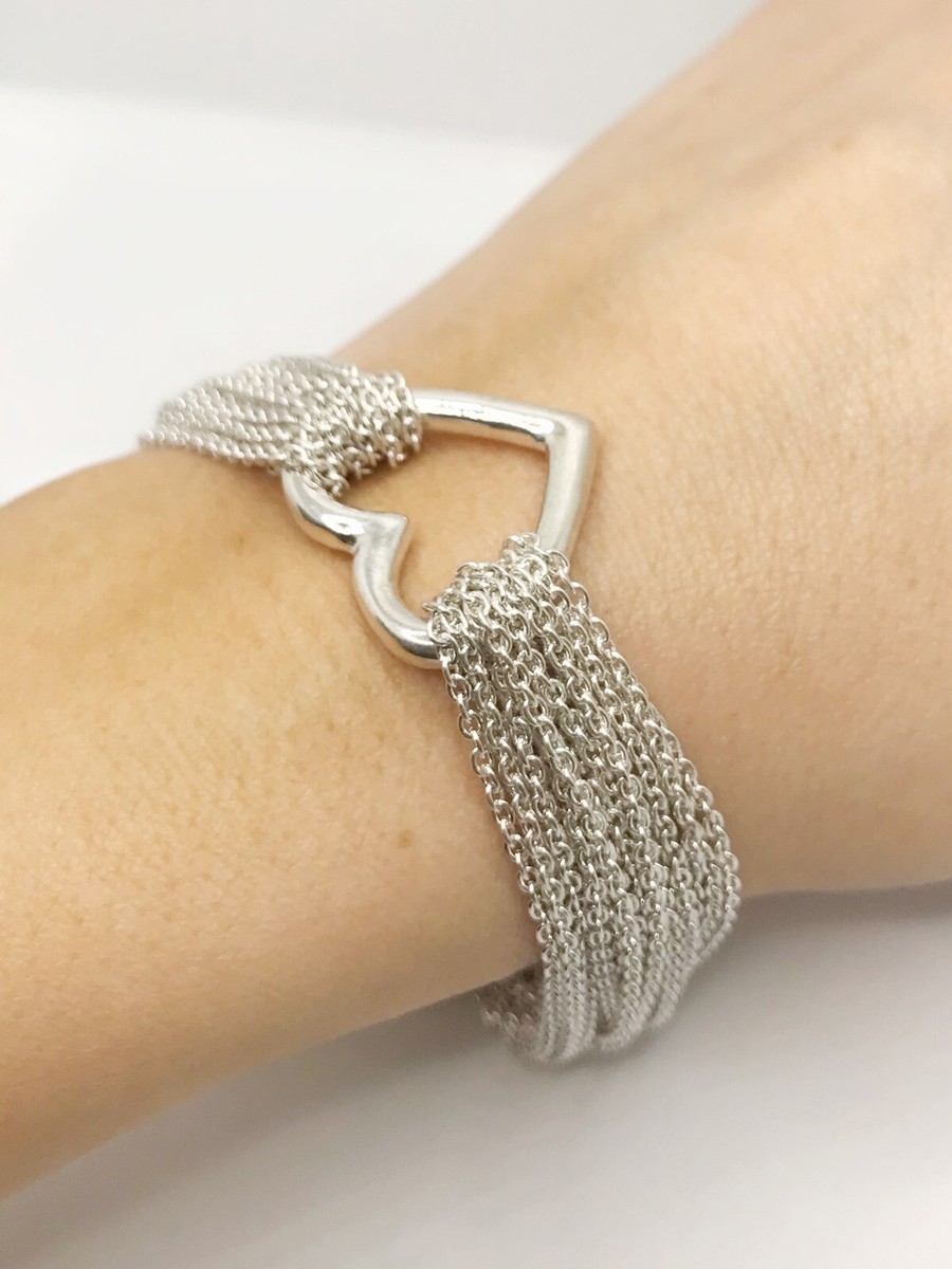 Tiffany & Co. Sterling Silver Open Heart & Multistrand Tiffany & Co. Sterling Silver Open Heart & Multistrand