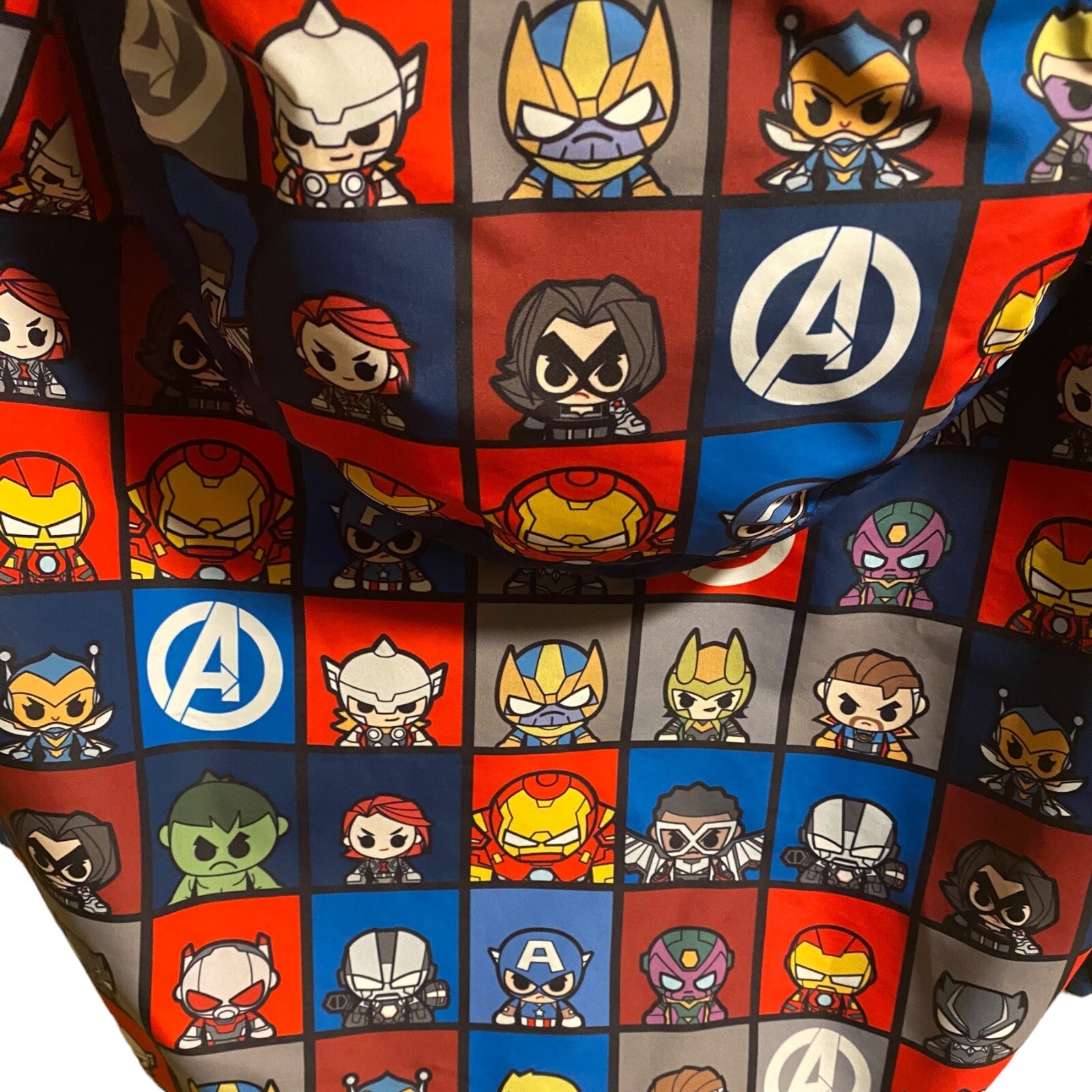 RARE Disney Store Marvel Avengers Packable Raincoat 9/10 Jacket Coat Backpack image 7