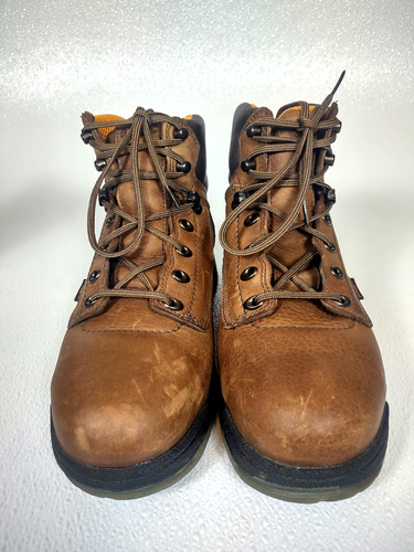 Timberland Pro Titan Safety Toe Work Boots Mens 8.5 Brown Leather Power Fit NICE - Picture 3 of 17