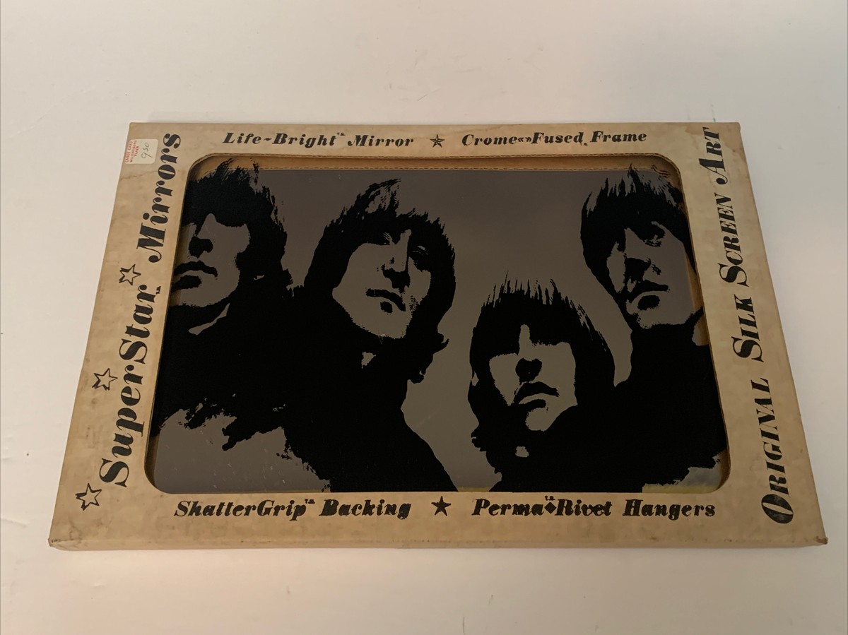 VINTAGE ORIGINAL SILK SCREEN ART. THE BEATLES. SUPERSTAR MIRRORS