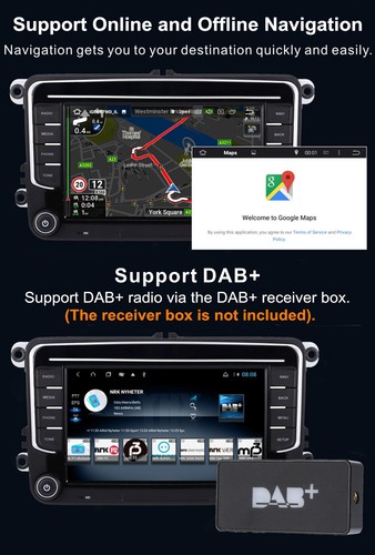 For VW Golf Passat Polo Tiguan T5 Android12 Car Radio Stereo Sat Nav CarPlay BT - Picture 5 of 14