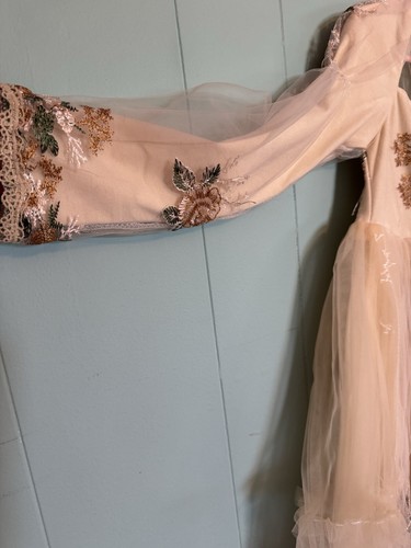 Flower Embroidered Lace Dress 6Y Mia Belle Girls - Picture 3 of 4