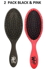 Wet Brush Detangler-  1 Pink & 1 BLACK- 2 Pack Deal