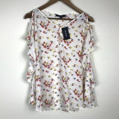 Max Edition Flowly Waterfall Sleeve Top Women's M NWT