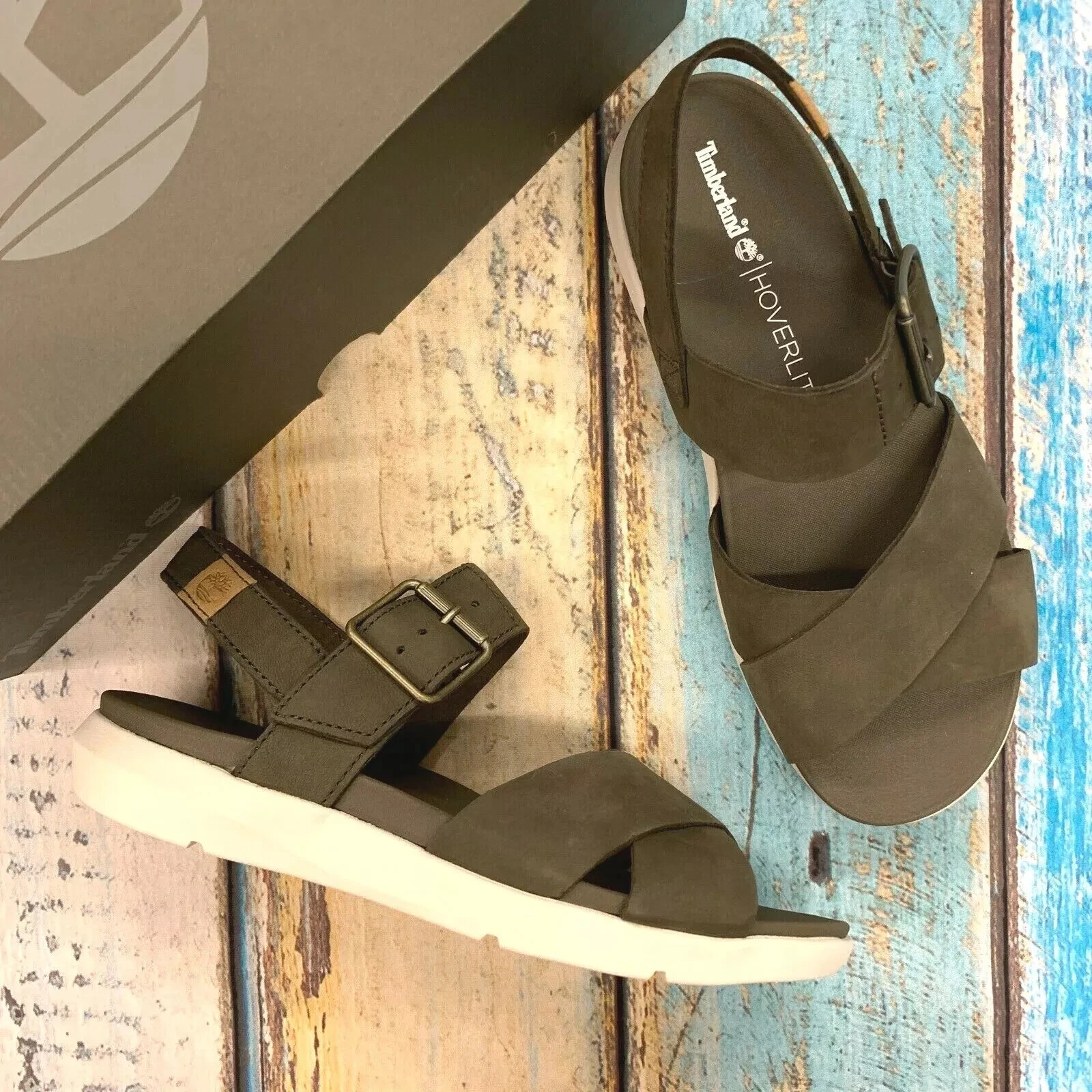 Timberland sandalo donna Wilesport nabuk oliva A1TSW