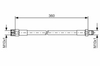 2X Bremsschlauch Vorne Hinten Links Rechts Bosch 1 987 476 235 FüR Audi