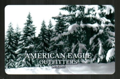 AMERICAN EAGLE Snow Covered Evergreen Trees 2008 Gift Card ( $0 )