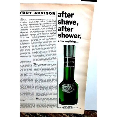 Vintage 1967 Faberge Brut For Men Ad Original epherma