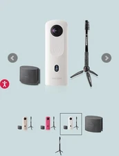 Ricoh Theta SC2 360 VR Kits - 360 camera with tripod & lens cap (white) Unused!