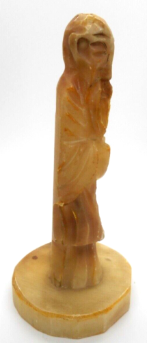VTG 7β Orange Calcite Wise Man Figurine Hand-Carved Feng Shui Healing Crystal - Picture 3 of 9