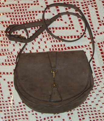 Cato Shoulder Bag w/Flap Closure-Med. Brown, 8 x 11, Adj. , Inside Zipper