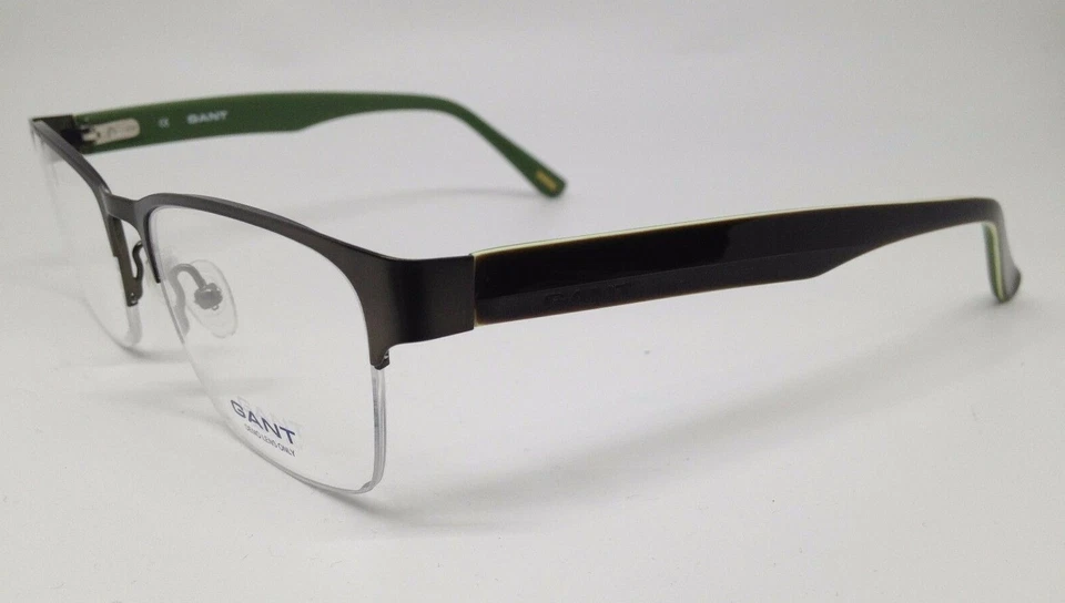 Armação de óculos de metal sem aro GANT G Carlo verde e Gunmetal SOL 52-18-140 - Imagem 2 de 4