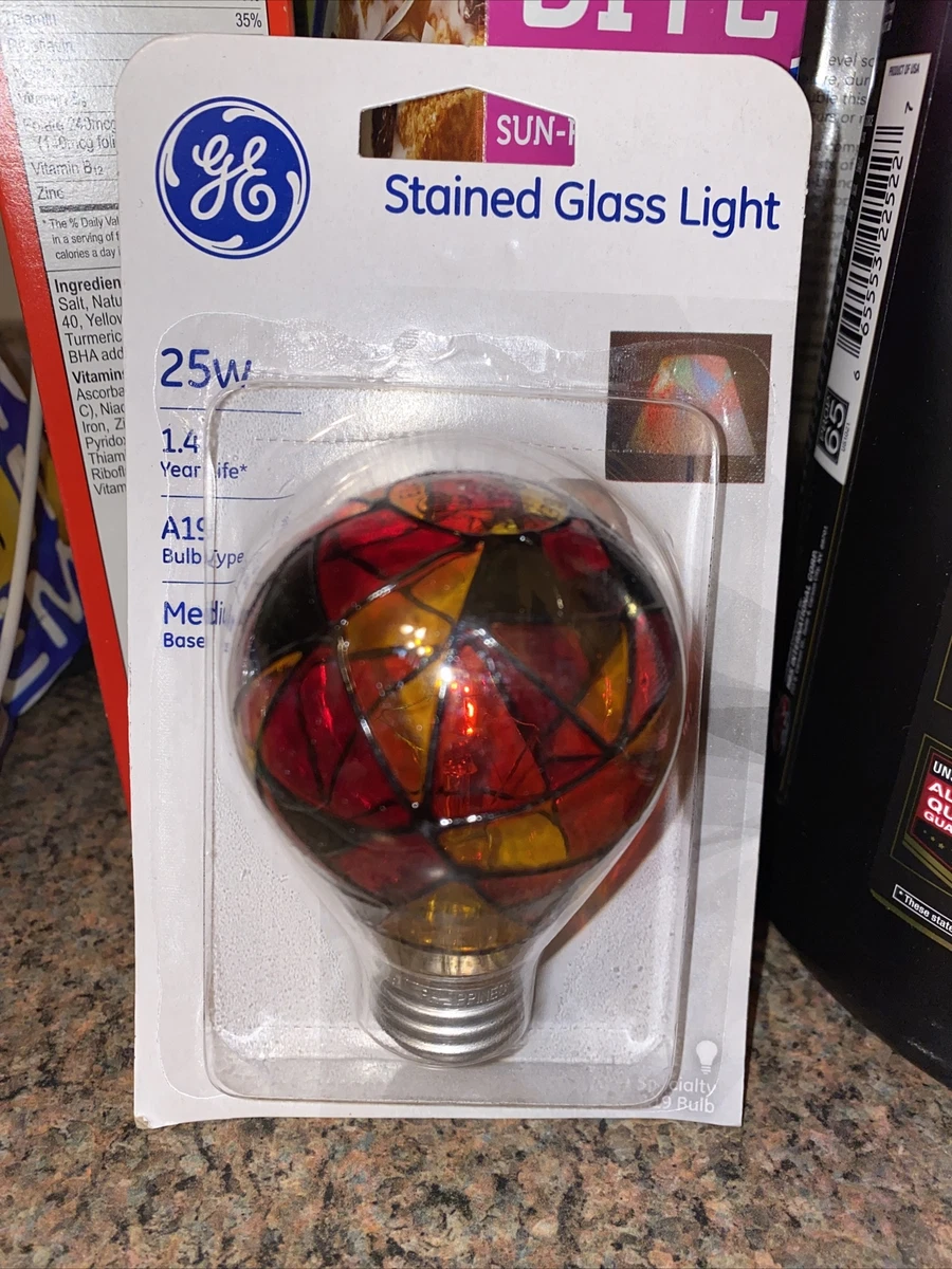 Ge stained glass light bulb deals