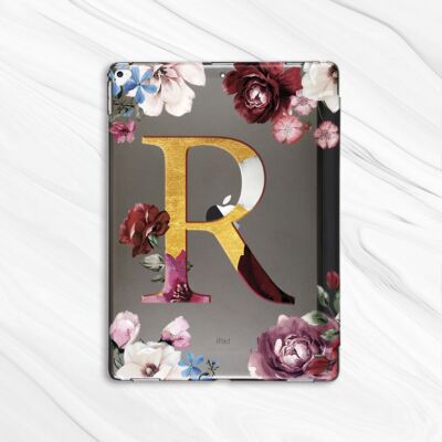 Custodia IPad Personalizzata Con Fiori E Monogramma - Retrò - Per IPad 10.2, Air, Pro, Mini - Foto 2