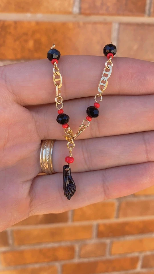 Pulsera Bebé Azabache Link Mariner 5.75" Oro 14K Relleno Mujer Regalos Pulsera Foto 2 de 4