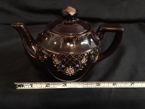 Tetera japonesa con tapa firmada vintage de los años 50 con diseño ornamentado - Imagen 3 de 4