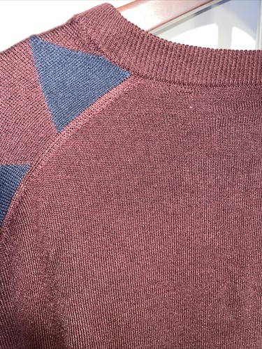DOCKERS Herren Pullover Argyle Sweater Gr. XL Burgund, Blau, Grau - Bild 10 von 16