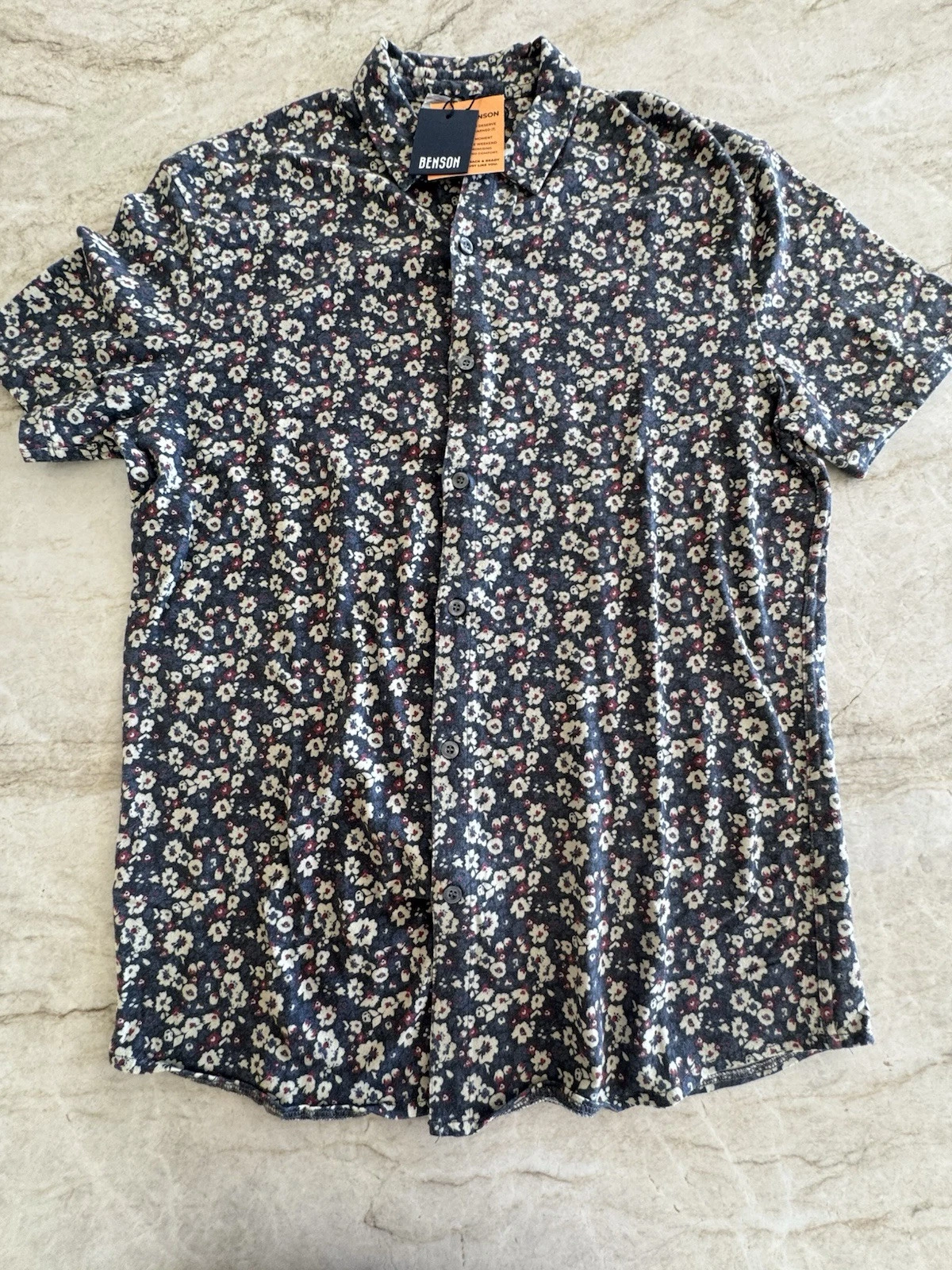 Benson Apparel Floral Shirt Soft Short Sleeve Size S BNWT