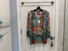 NWT Johnny Was Prisma 3/4 Kimono Sleeve Shirt Top Tunic Small