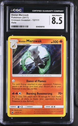 Alolan Marowak graded CGC 8.5 for sale on eBay