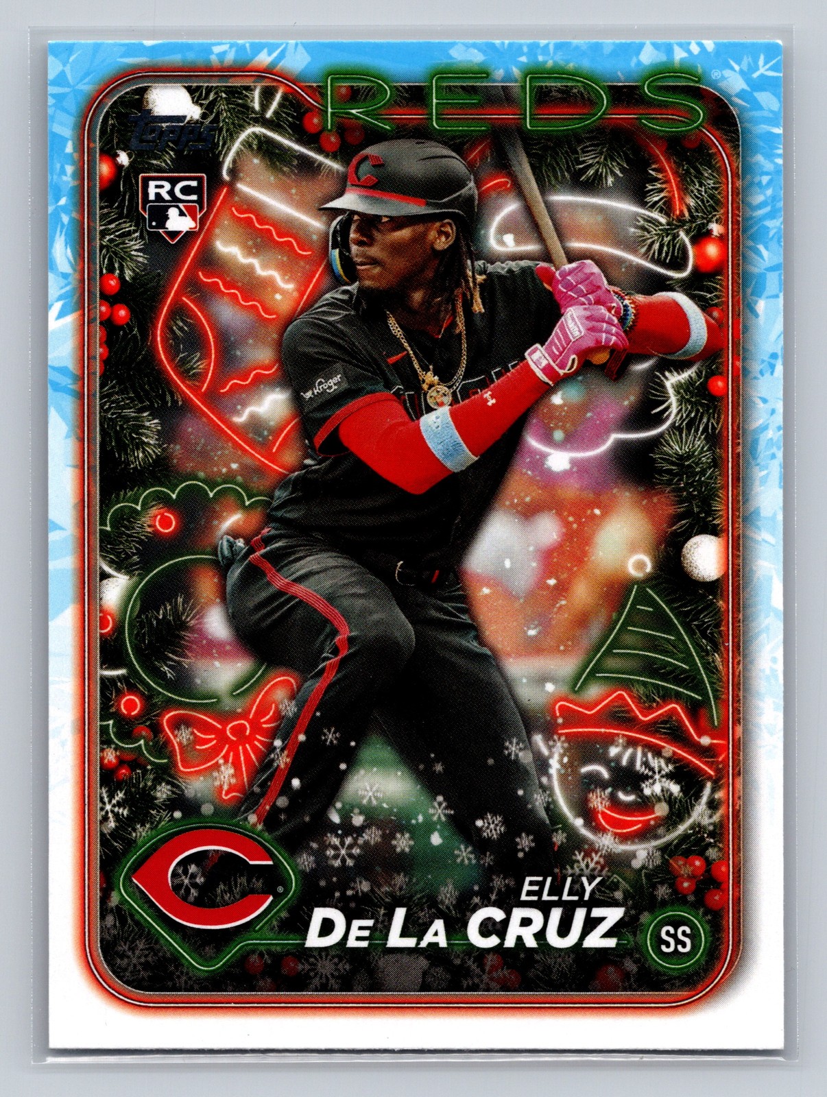 2024 Topps Holiday #H102 Elly De La Cruz Holiday Tree