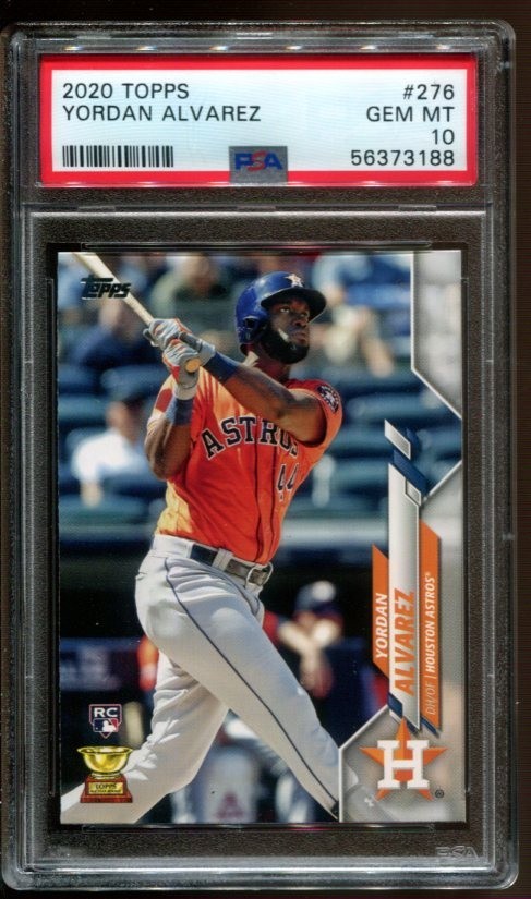 2020 TOPPS YORDAN ALVAREZ RC #276 PSA 10 GEM MINT ASTROS