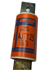 MERSEN Gould Shawmut AJT125 AMP-TRAP TIME-DELAY CLASS J FUSE 600VAC 500VDC 125 A
