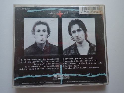 DAVID + DAVID - BOOMTOWN CD 1986 - Picture 2 of 2
