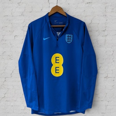 Nike England 2022/2023 World Cup Strike Drill Top Blau 1/4 Zip Herren Größe M 