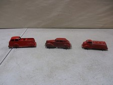 3 Tootsietoy Vehicles with Fire Truck, Oil Truck, and Sedan