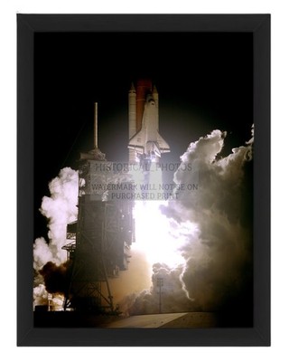 SPACE SHUTTLE ATLANTIS LAUNCH FROM KENNEDY SPACE CENTER 1997 8X10 FRAMED PHOTO