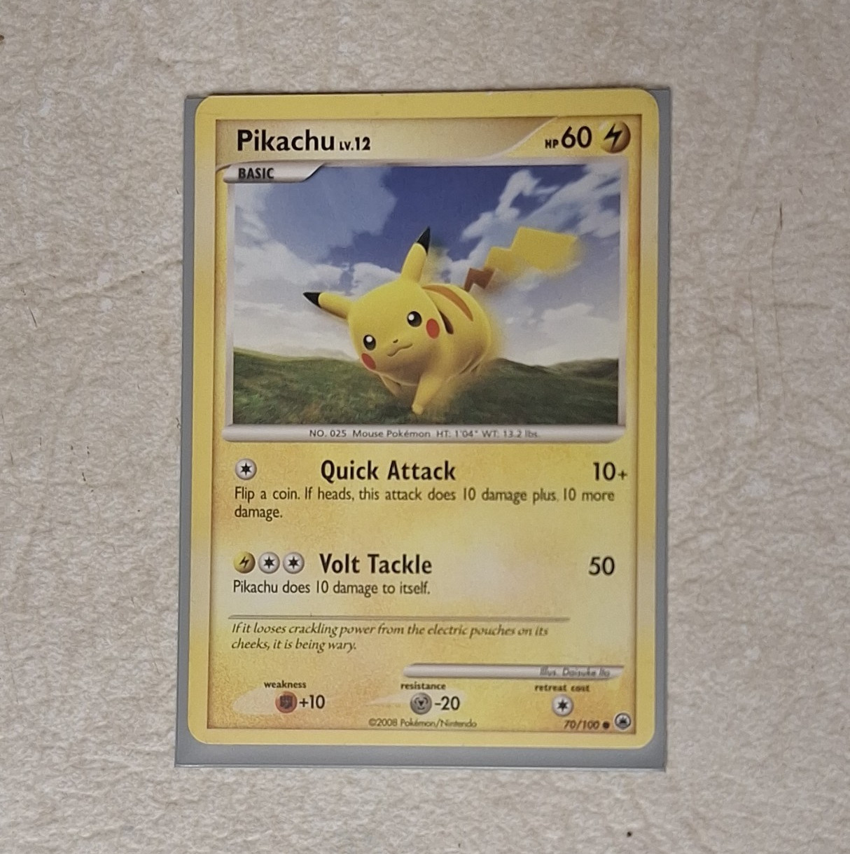 Pokemon Pikachu 70/100 Stormfront 2008 - Near Mint